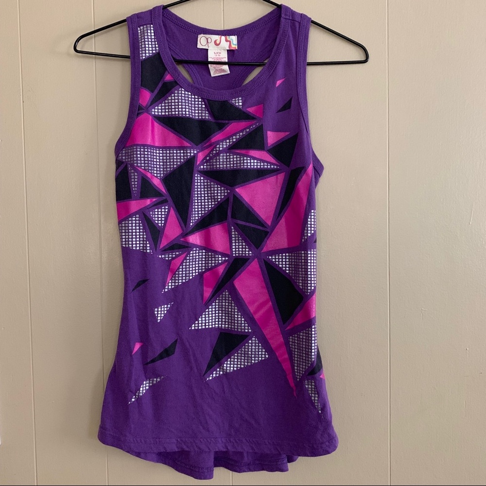 OP | Racer Back Geometric Graphic Tank Top Vintage